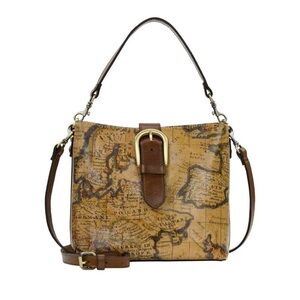 NWT Patricia Nash European Map Leather Irving Bag